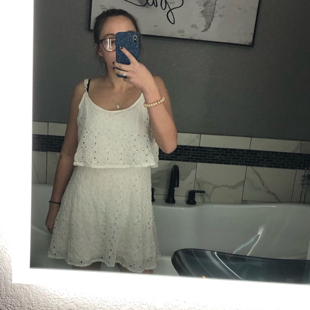 A&F white lace dress!